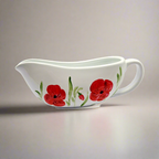 Poppies Handpainted Gravy Boat