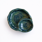 Chip and Dip Bowl in Aquamarine Glaze